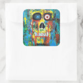 Spooky Skull Sticker (Tasche)