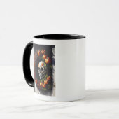 Spooky Skull und Pumpkin Wreath Tasse (Vorderseite Links)