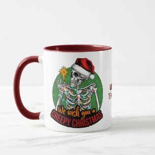 Spooky Skull Weihnachten wünscht Ihnen ein gruseli Tasse