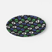 Spooky Skulls Halloween Pappteller (Schrägansicht)