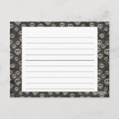 Spooky Skulls Halloween Rezeptkarte Postkarte (Rückseite)