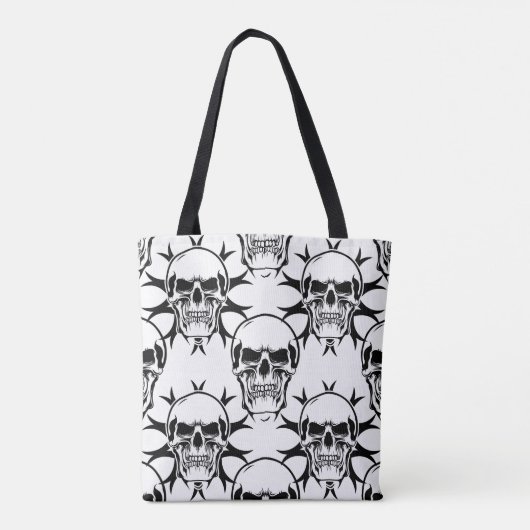 SPOOKY SKULLS HALLOWEEN TOTE BAG TASCHE (Rückseite)
