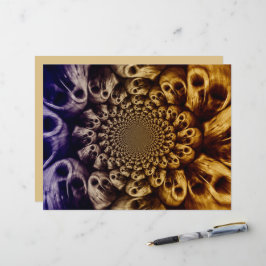 Spooky Skulls Lila Schwarzer Abstrakter Pop Kunst