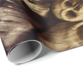 Spooky Skulls Lila Schwarzer Abstrakter Pop Kunst Geschenkpapier (Rolleneckpunkt)