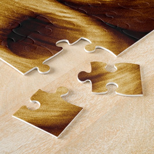 Spooky Skulls Lila Schwarzer Abstrakter Pop Kunst Puzzle (Seite)