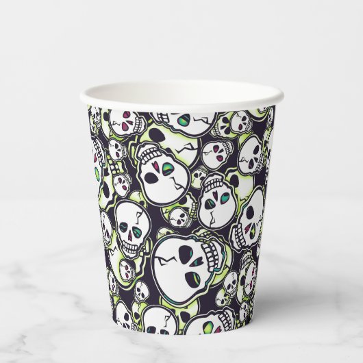 Spooky Skulls Pappbecher (Rückseite)