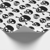 Spooky Skulls Pattern Halloween  Geschenkpapier (Ecke)