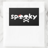 Spooky Skulls Rechteckiger Aufkleber (Tasche)