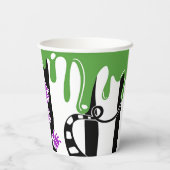 Spooky Slime and Stripes Halloween Paper Cups Pappbecher (Rückseite)