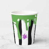 Spooky Slime and Stripes Halloween Paper Cups Pappbecher (Vorderseite)