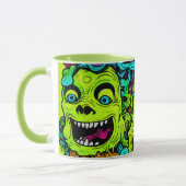 Spooky Slimy Green Monster Pattern Tasse (Links)