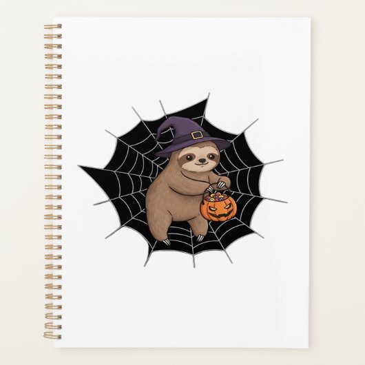 Spooky Sloth Halloween Fun - Cute Trick-or-Treat A Planer (Vorderseite)