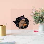 Spooky Sloth Halloween Spaß - Niedlicher Trick ode Acrylschild (Hochzeit)