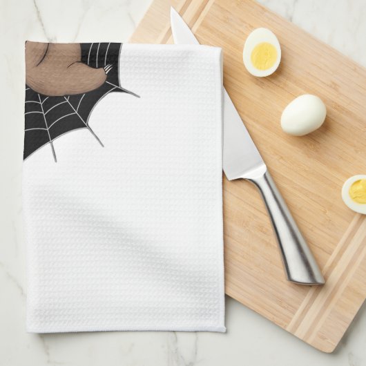 Spooky Sloth Halloween Spaß - Niedlicher Trick ode Geschirrtuch (Viertel Falte)