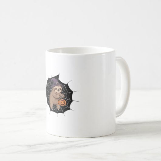 Spooky Sloth Halloween Spaß - Niedlicher Trick ode Kaffeetasse (VorderseiteRechts)
