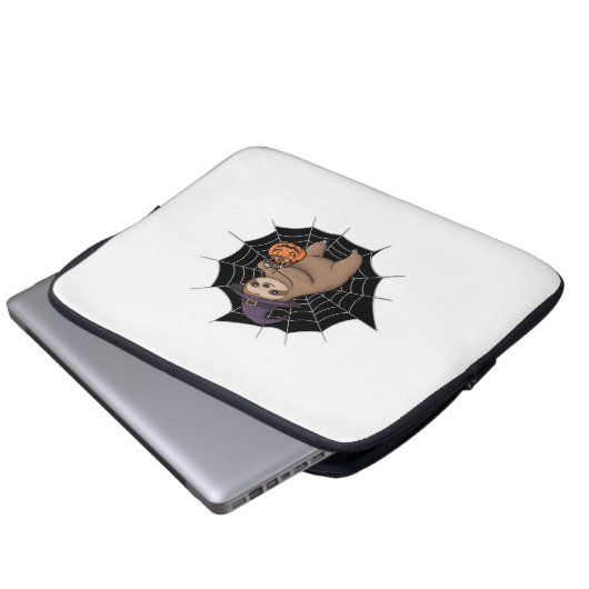 Spooky Sloth Halloween Spaß - Niedlicher Trick ode Laptopschutzhülle (Vorne Knopf)