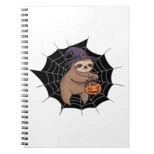 Spooky Sloth Halloween Spaß - Niedlicher Trick ode Notizblock (Vorderseite)