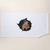 Spooky Sloth Halloween Spaß - Niedlicher Trick ode Strandtuch (Vorderseite)