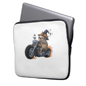 Spooky Sloth Motorcycle Ride Halloween Biker Fun C Laptopschutzhülle (Vorderseite Links)