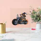 Spooky Sloth Motorrad-Ride Halloween Biker Fun C Acrylschild (Hochzeit)