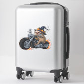 Spooky Sloth Motorrad-Ride Halloween Biker Fun C Aufkleber (Koffer)
