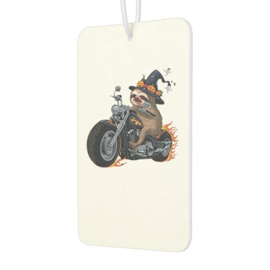 Spooky Sloth Motorrad-Ride Halloween Biker Fun C Autolufterfrischer (Links)
