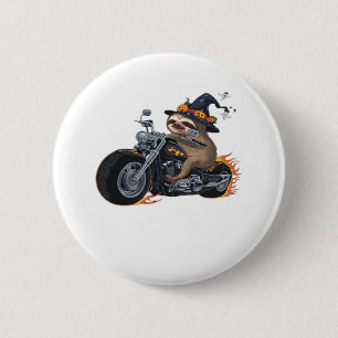 Spooky Sloth Motorrad-Ride Halloween Biker Fun C Button