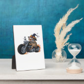Spooky Sloth Motorrad-Ride Halloween Biker Fun C Fotoplatte (Seite)
