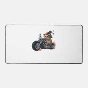Spooky Sloth Motorrad-Ride Halloween Biker Fun C Schreibtischunterlage
