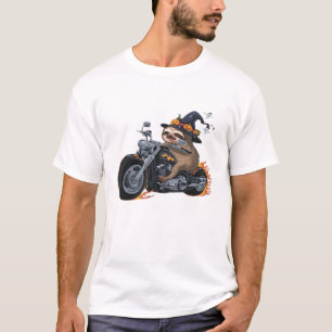 Spooky Sloth Motorrad-Ride Halloween Biker Fun C T-Shirt