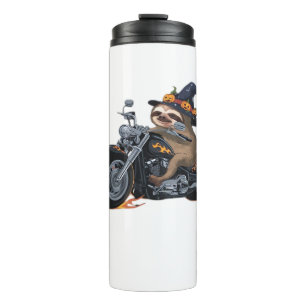 Spooky Sloth Motorrad-Ride Halloween Biker Fun C Thermosbecher