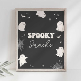 Spooky Snacks Halloween-Party Sign Poster
