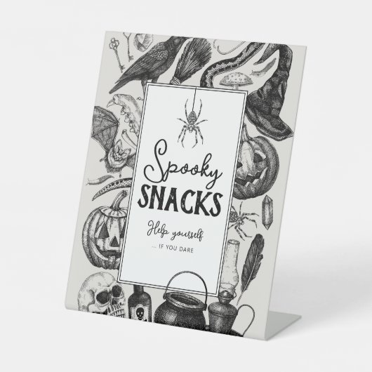 Spooky Snacks Halloween-Party Sockelschild (Vorderseite)