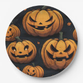 Spooky Snacks Pumpkin Patch Pappteller (Vorderseite)
