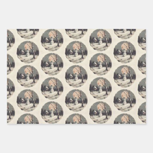 Spooky Snowman Weihnachten Geschenkpapier Set (Vorderseite 2)