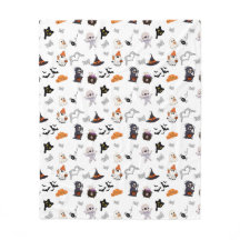 Spooky Snuggle Squad: Halloween Fleece Blanket