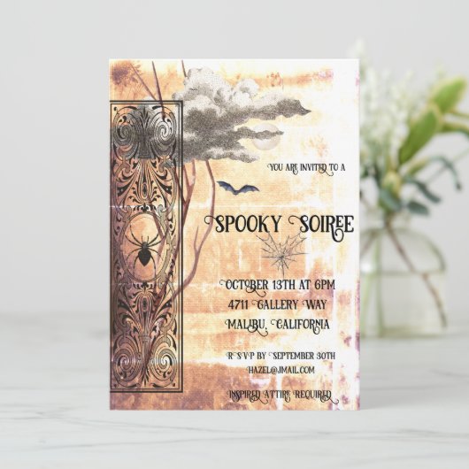 Spooky Soiree Feiertagskarte (Stehend Vorderseite)