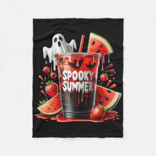 Spooky Sommergetränke Summerween Vibes Funny Summe Fleecedecke