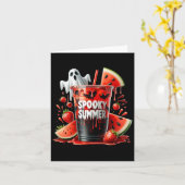 Spooky Sommergetränke Summerween Vibes Funny Summe Karte (Gelbe Blume)