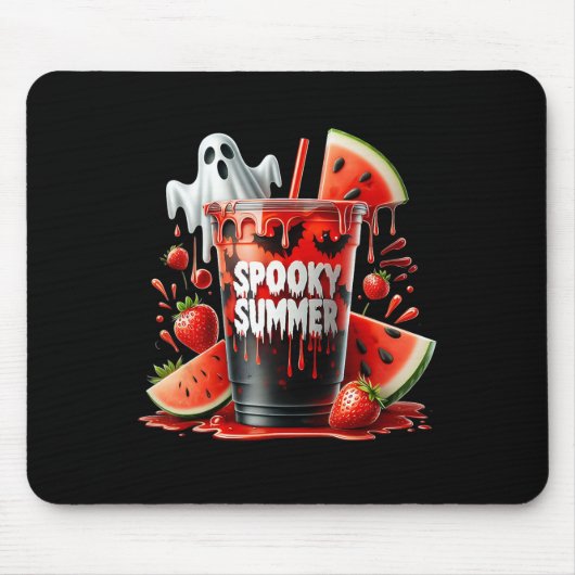 Spooky Sommergetränke Summerween Vibes Funny Summe Mousepad (Vorne)