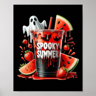 Spooky Sommergetränke Summerween Vibes Funny Summe Poster