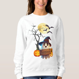 Spooky Sophia: Ein Niedlicher Halloween-Geist Sweatshirt