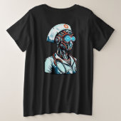 Spooky Sounds zitieren Roboter-Krankenschwester ha Große Größe T-Shirt (Design Rückseite)