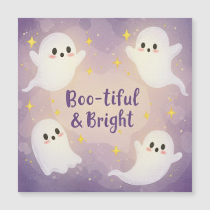 Spooky & Sparkling: Schöne Halloween-Grüße Magnetkarte