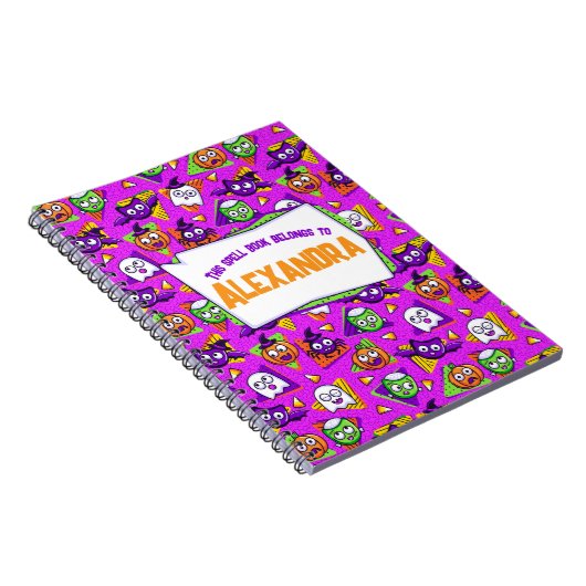 Spooky Spell Book Halloween Personalized Notebook Notizblock (Rechte Seite)