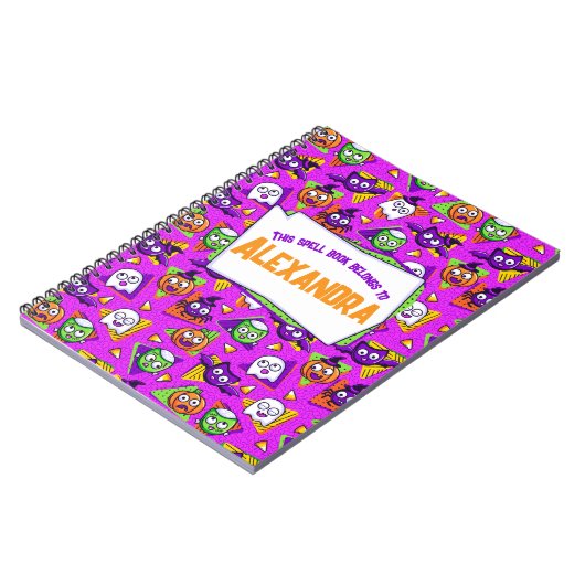 Spooky Spell Book Halloween Personalized Notebook Notizblock (Linke Seite)