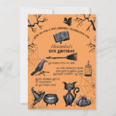 Spooky Spellband Halloween Geburtstagsparty Einladung (Vorderseite)