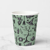 Spooky Spellband Halloween Geburtstagsparty Pappbecher (Rückseite)