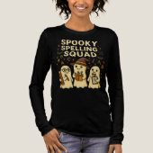 Spooky Spelling Squad Niedlich Ghost Teacher Hallo Tri-Blend Shirt (Vorderseite)