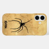 Spooky Spider auf Tan Grunge Hintergrund Case-Mate iPhone Hülle (Rückseite (Horizontal))